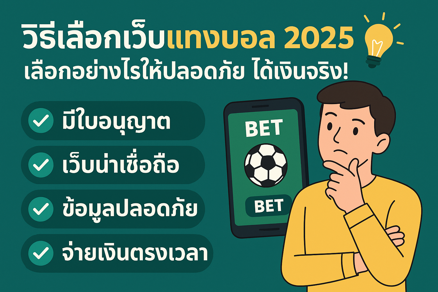 วิธีเลือกเว็บแทงบอล 2025